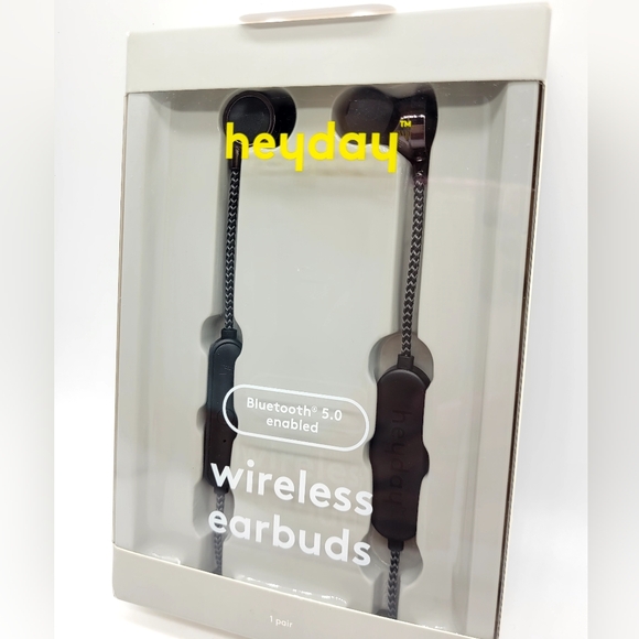 Matte Black Bluetooth Wireless Earbuds With Built-in Mic - Heyday - Picture 9 of 9